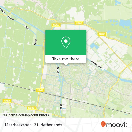 Maarheezepark 31, 5045 KR Tilburg kaart
