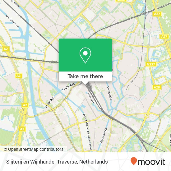 Slijterij en Wijnhandel Traverse kaart