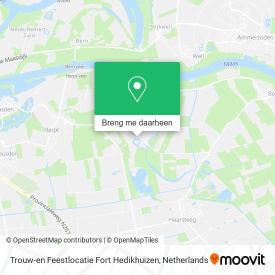 Trouw-en Feestlocatie Fort Hedikhuizen kaart
