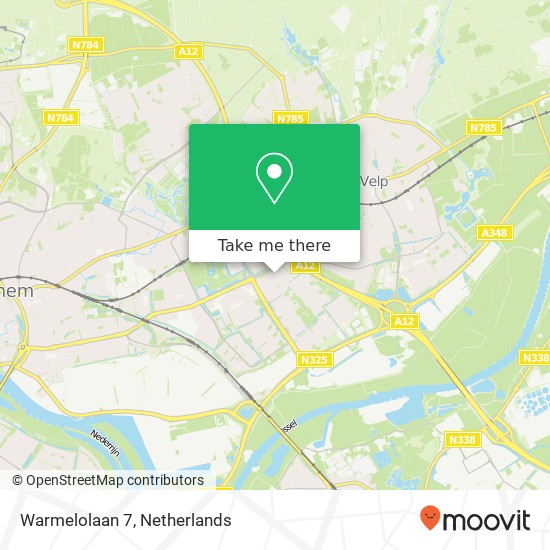 Warmelolaan 7, 6825 BN Arnhem kaart