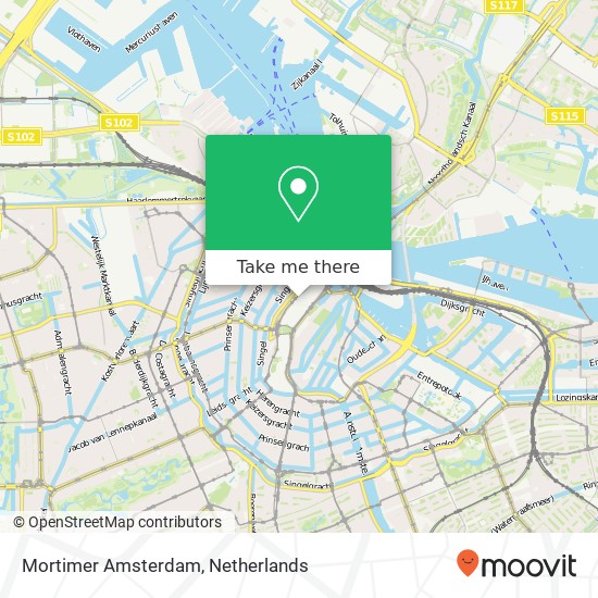 Mortimer Amsterdam, Nieuwezijds Kolk 33 kaart