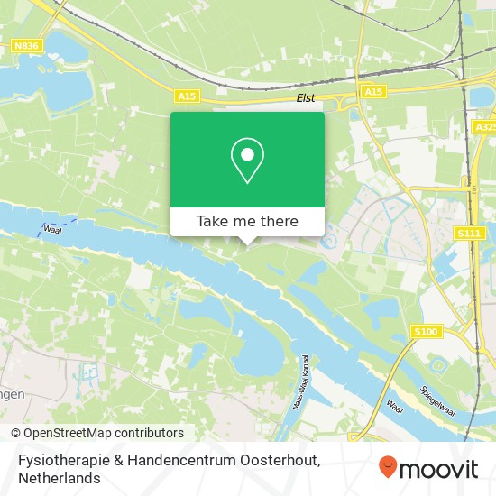 Fysiotherapie & Handencentrum Oosterhout, Waaldijk 47 kaart