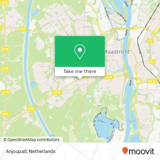 Anjoupad, 6213 CT Maastricht kaart