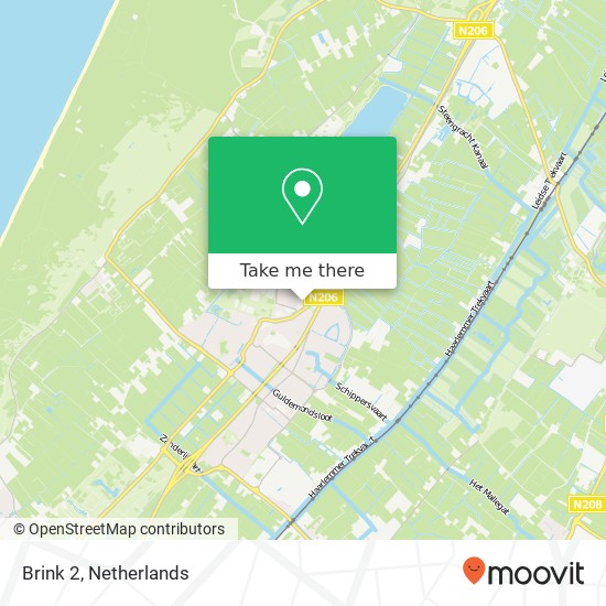 Brink 2, 2211 BK Noordwijkerhout kaart