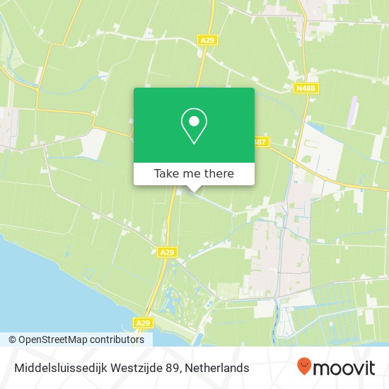 Middelsluissedijk Westzijde 89, 3281 LH Numansdorp kaart