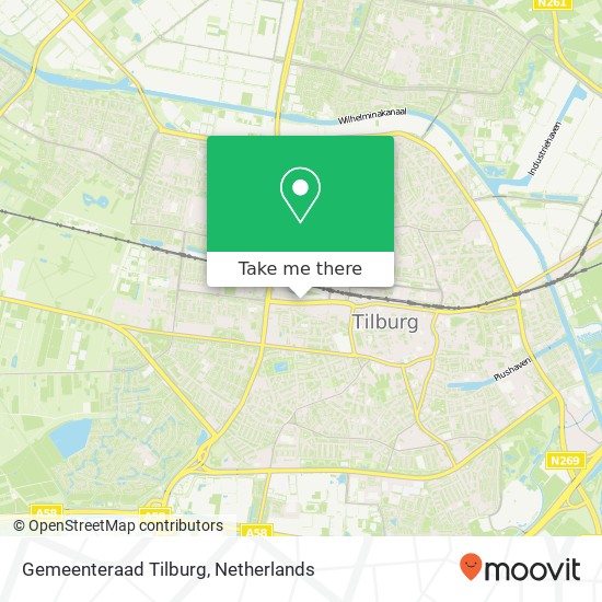 Gemeenteraad Tilburg kaart
