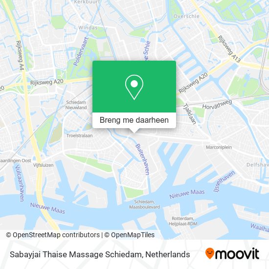 Sabayjai Thaise Massage Schiedam kaart