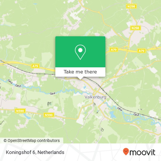 Koningshof 6, 6301 HE Valkenburg kaart