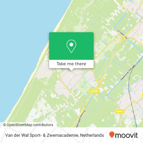 Van der Wal Sport- & Zwemacademie, Zeestraat kaart