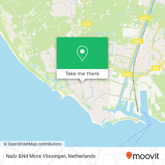 Nailz &Nd More Vlissingen kaart