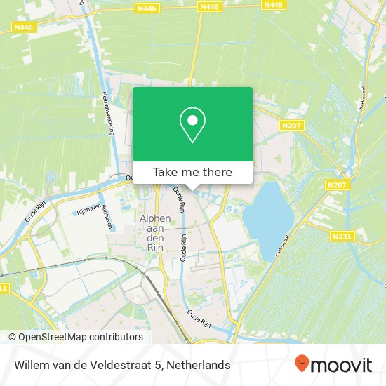 Willem van de Veldestraat 5, 2402 Alphen aan den Rijn kaart