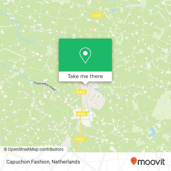 Capuchon Fashion, Raadhuisstraat 21A kaart