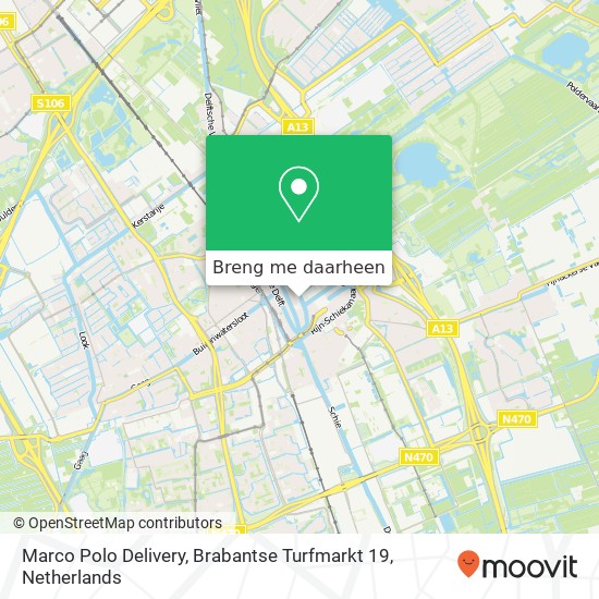 Marco Polo Delivery, Brabantse Turfmarkt 19 kaart