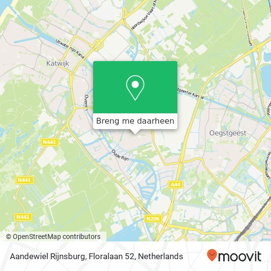 Aandewiel Rijnsburg, Floralaan 52 kaart