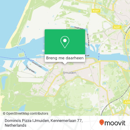 Domino's Pizza IJmuiden, Kennemerlaan 77 kaart