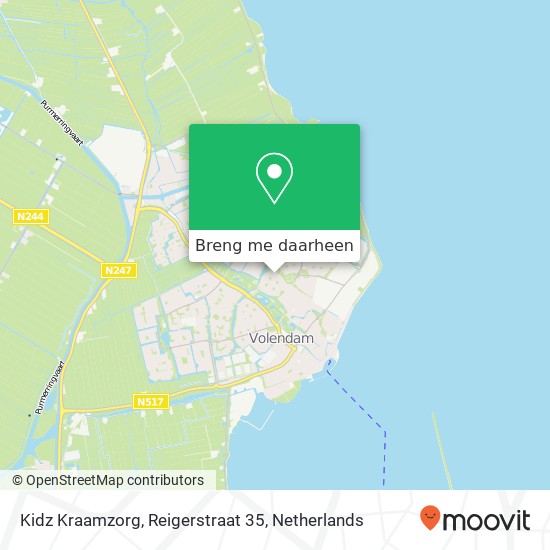 Kidz Kraamzorg, Reigerstraat 35 kaart