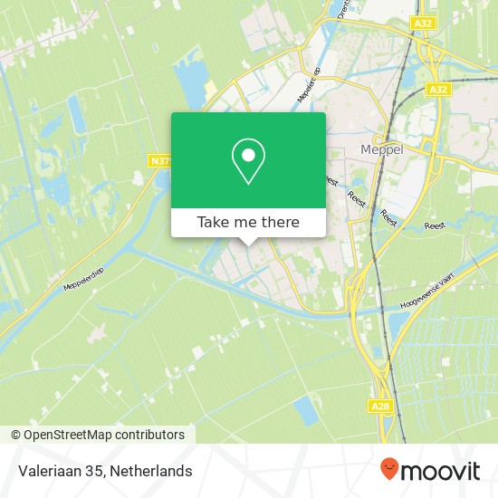 Valeriaan 35, 7944 NV Meppel kaart