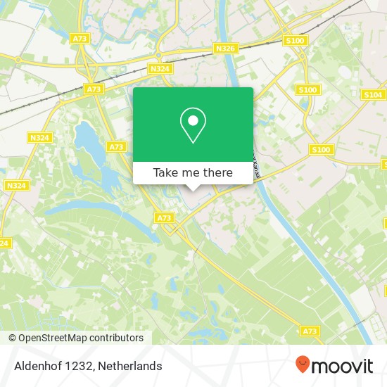 Aldenhof 1232, 6537 BK Nijmegen kaart