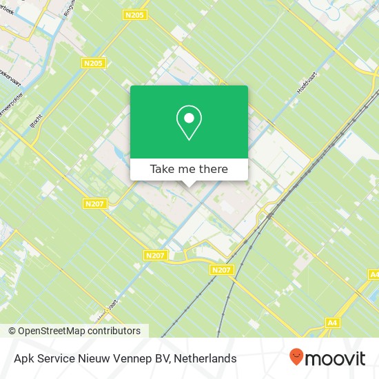 Apk Service Nieuw Vennep BV, Zuiderdreef kaart