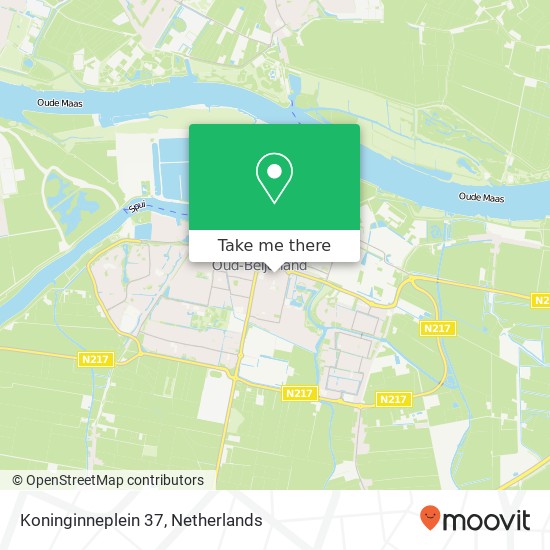 Koninginneplein 37, 3261 AZ Oud-Beijerland kaart