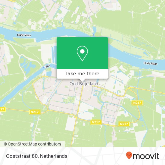 Ooststraat 80, 3261 KM Oud-Beijerland kaart