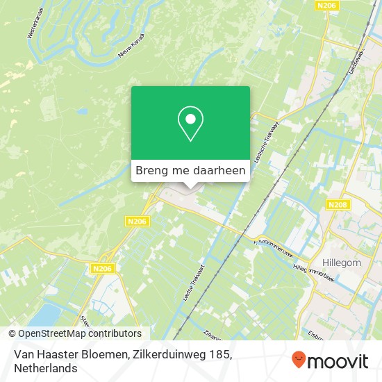 Van Haaster Bloemen, Zilkerduinweg 185 kaart