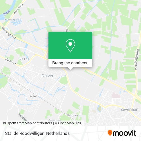 Stal de Roodwilligen kaart
