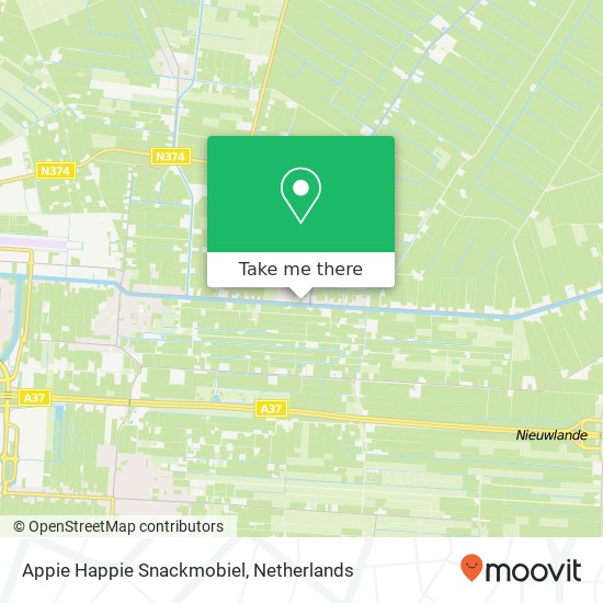 Appie Happie Snackmobiel, Hoogeveense Vaart 32 kaart