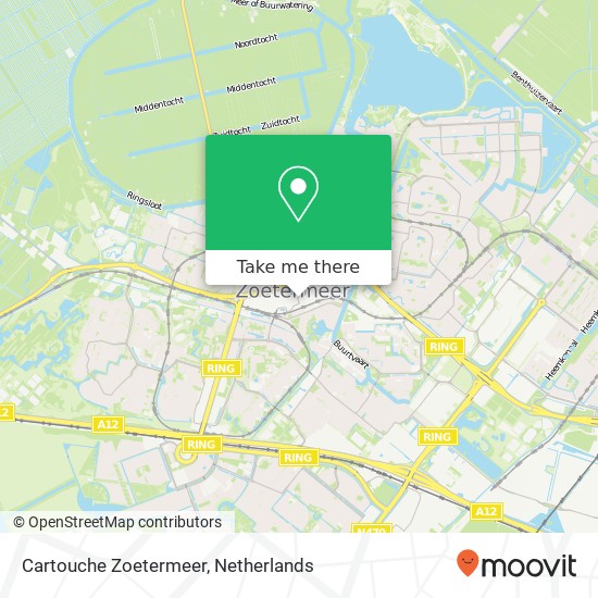 Cartouche Zoetermeer, Promenade 166 kaart