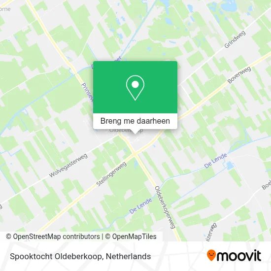 Spooktocht Oldeberkoop kaart