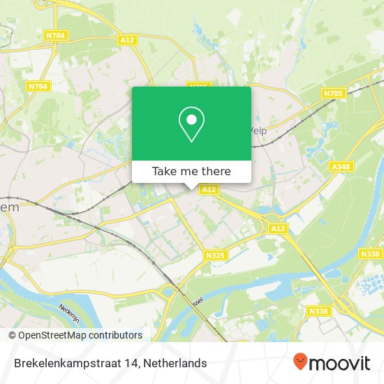 Brekelenkampstraat 14, 6825 BS Arnhem kaart