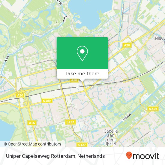 Uniper Capelseweg Rotterdam, Capelseweg kaart