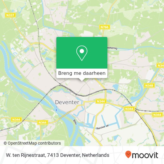 W. ten Rijnestraat, 7413 Deventer kaart