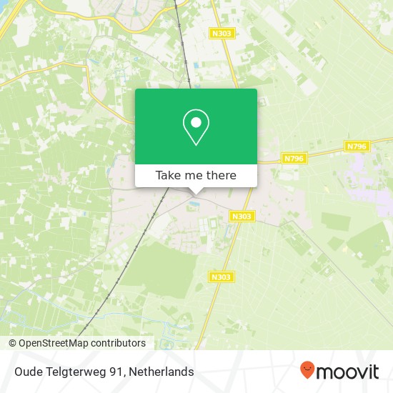 Oude Telgterweg 91, 3851 EA Ermelo kaart