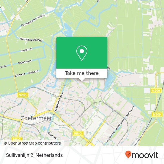 Sullivanlijn 2, 2728 BP Zoetermeer kaart