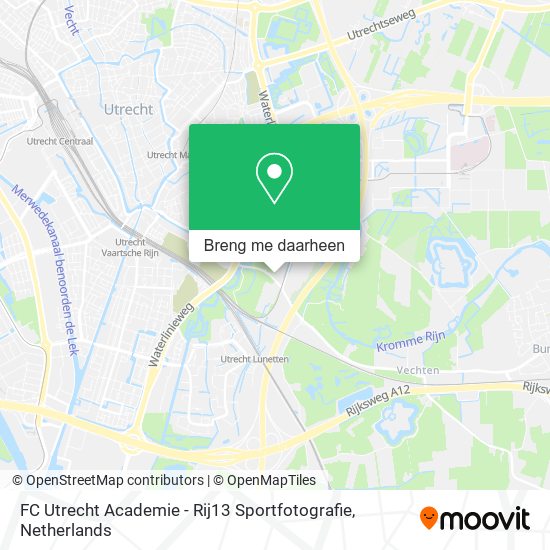 FC Utrecht Academie - Rij13 Sportfotografie kaart