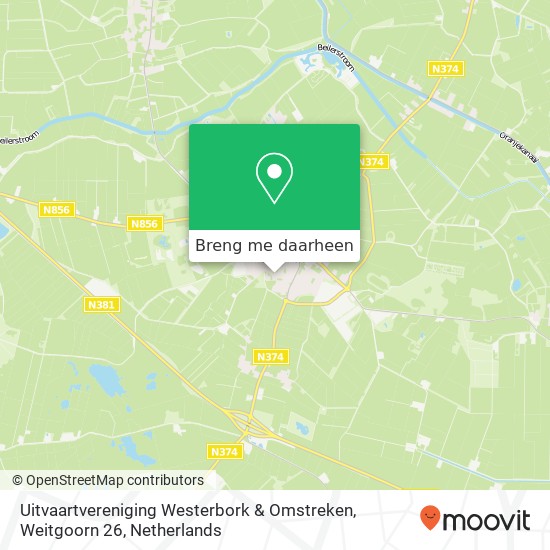 Uitvaartvereniging Westerbork & Omstreken, Weitgoorn 26 kaart