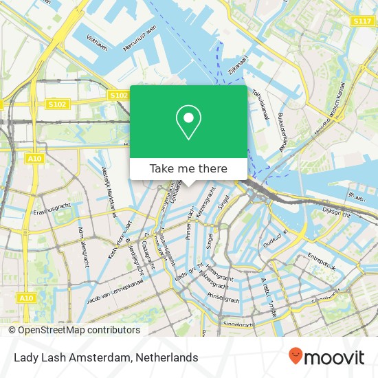 Lady Lash Amsterdam, Tweede Boomdwarsstraat kaart