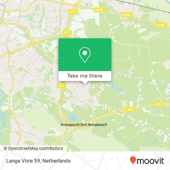 Lange Vore 59, 4854 CH Bavel kaart