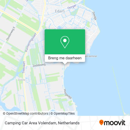 Camping Car Area Volendam kaart