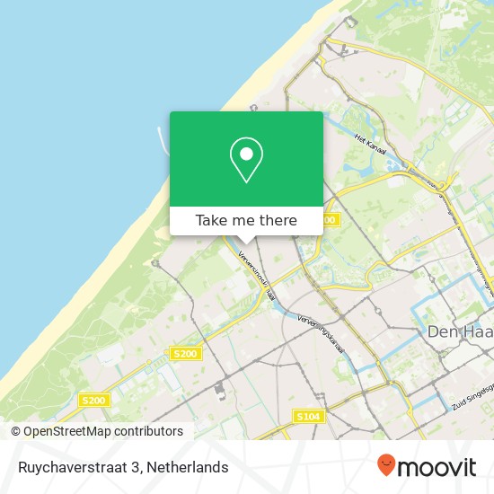 Ruychaverstraat 3, 2581 VR Scheveningen kaart