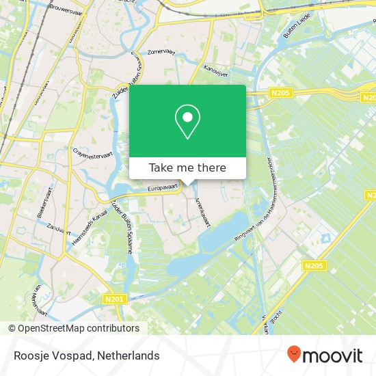Roosje Vospad, 2037 Haarlem kaart