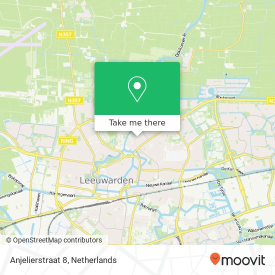 Anjelierstraat 8, 8922 BM Leeuwarden kaart