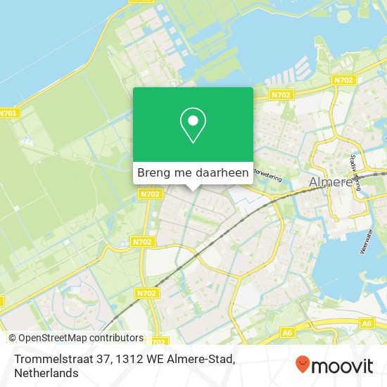 Trommelstraat 37, 1312 WE Almere-Stad kaart
