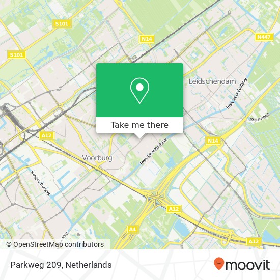 Parkweg 209, 2271 BA Voorburg kaart