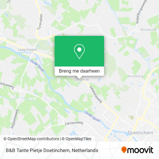 B&B Tante Pietje Doetinchem kaart