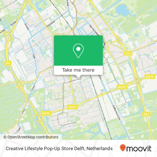 Creative Lifestyle Pop-Up Store Delft, Martinus Nijhofflaan 100 kaart
