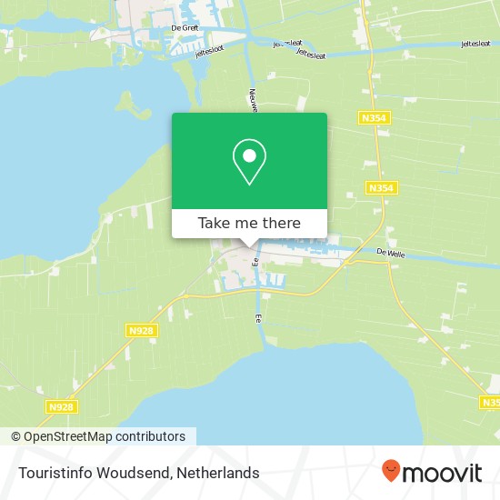 Touristinfo Woudsend kaart