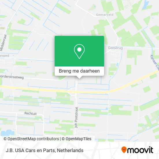 J.B. USA Cars en Parts kaart