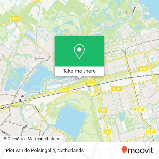 Piet van de Polsingel 4, 3056 AK Rotterdam kaart